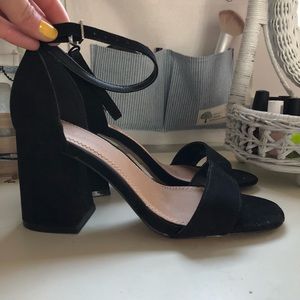 Chunky strap heeled sandals (wide fit)